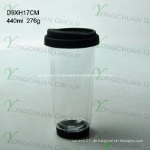 Custom Glassware Hersteller Handgefertigte Clear Borosilicate Doppelwand Glas
